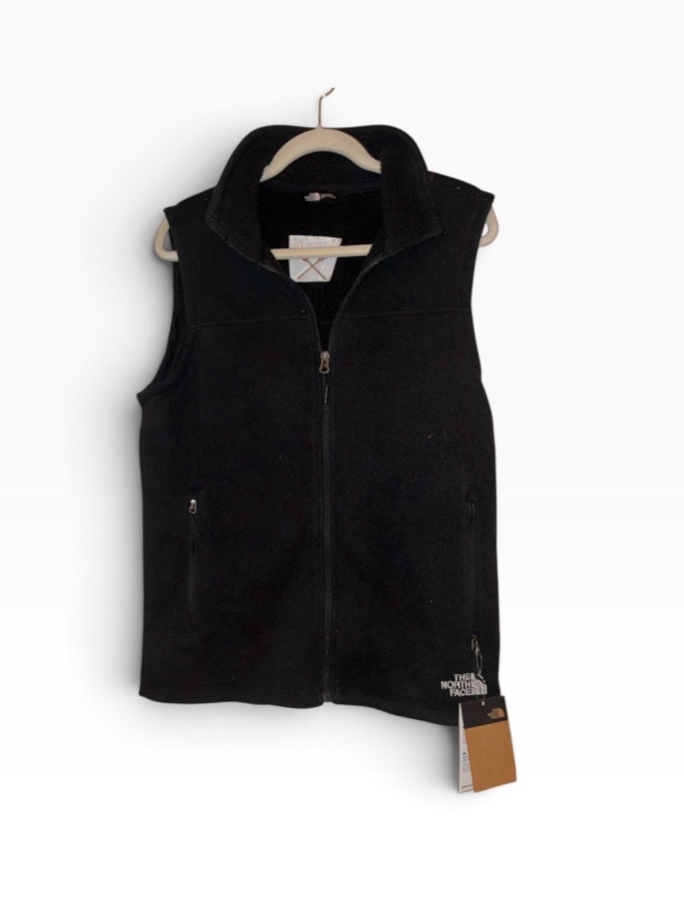 NWT The North Face Men's (unisex) Black Heather Sweater Fleece Vest Sz M
